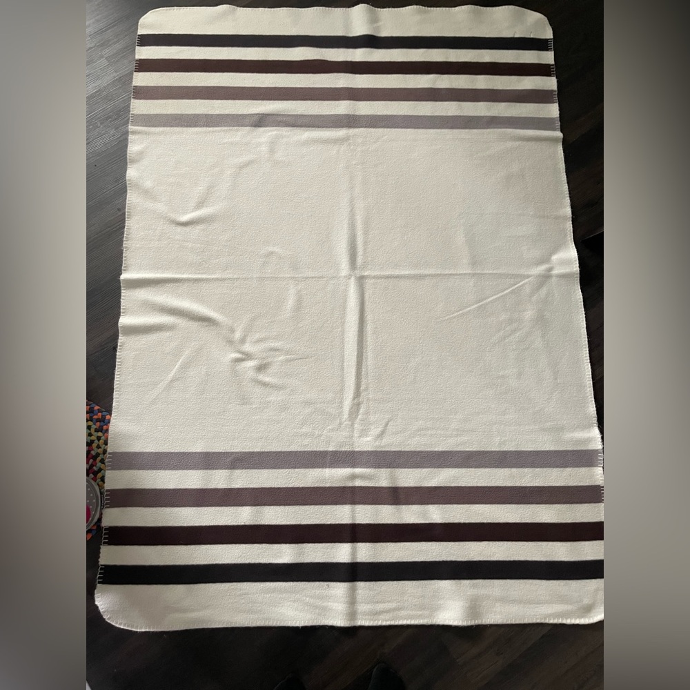 HBC Stripes Sterling Stripe Polar Fleece Blanket